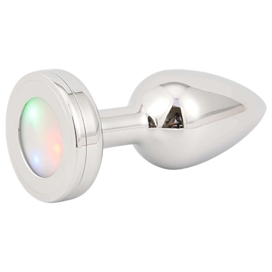 Desirel GlowPlug - Illuminating Anal Plug - Small (Silver)