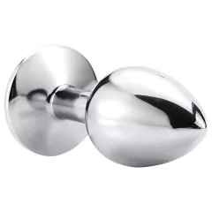 Sunfo - metal anal plug with blue gem (silver)