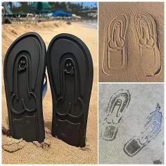 Black Flip-Flops with Fun Novelty Design