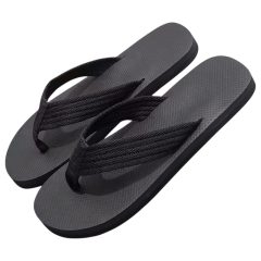 Black Flip-Flop Sandals with Whistle Sole