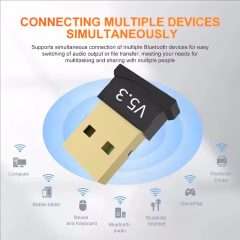 Bluetooth 5.3 USB Adapter for Up to 6 Devices