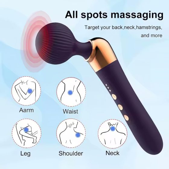 Curved Rechargeable Massager Vibrator (Black)