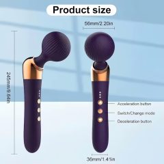 Curved Rechargeable Massager Vibrator (Black)