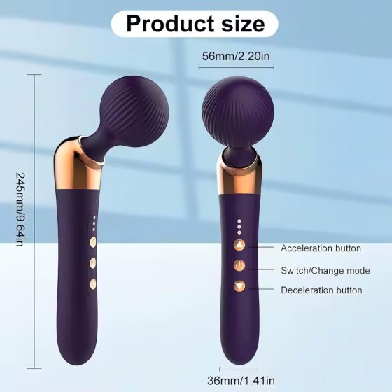 Curved Black Wireless Massager Vibrator