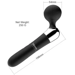 Curved Black Wireless Massager Vibrator