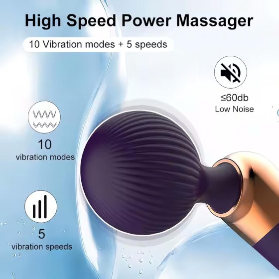 Curved Rechargeable Massager Vibrator (Black)