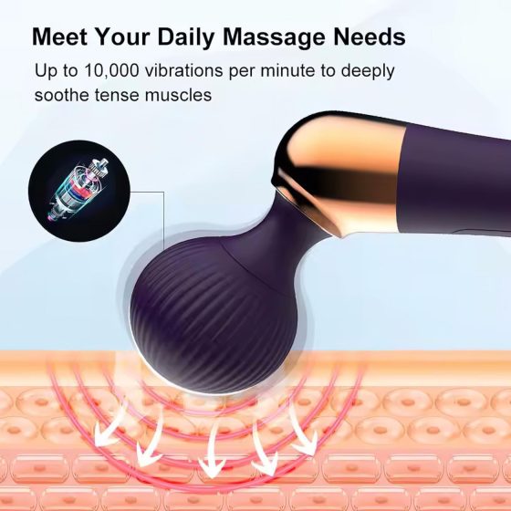 Curved Rechargeable Massager Vibrator (Black)