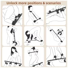 Lonely - Adjustable Spreader Bar and Cuffs (Black)