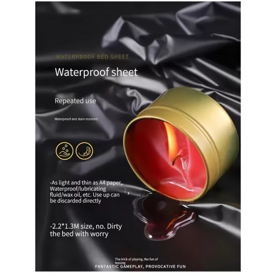 Water & Oil Resistant Romance Sheet - 220x130 cm (Black)