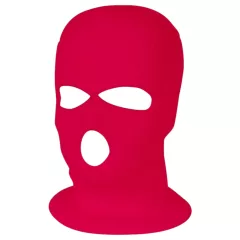 Balaclava - knitted hood with 3 openings (dark pink)