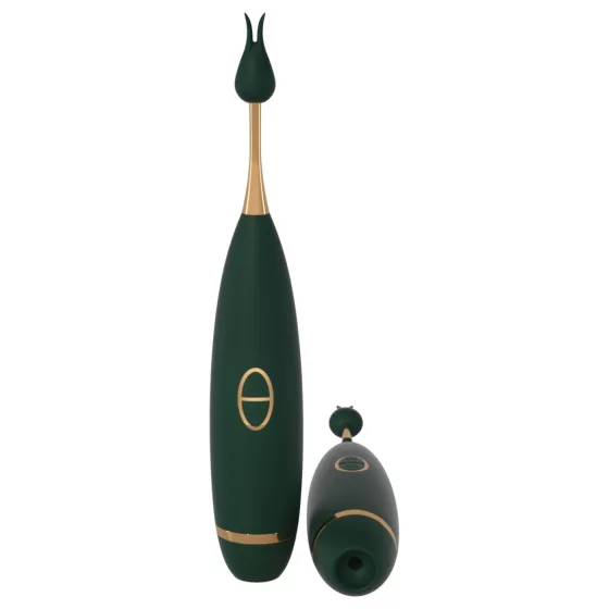 Lonely - clitoral vibrator - 3‑piece set (green)