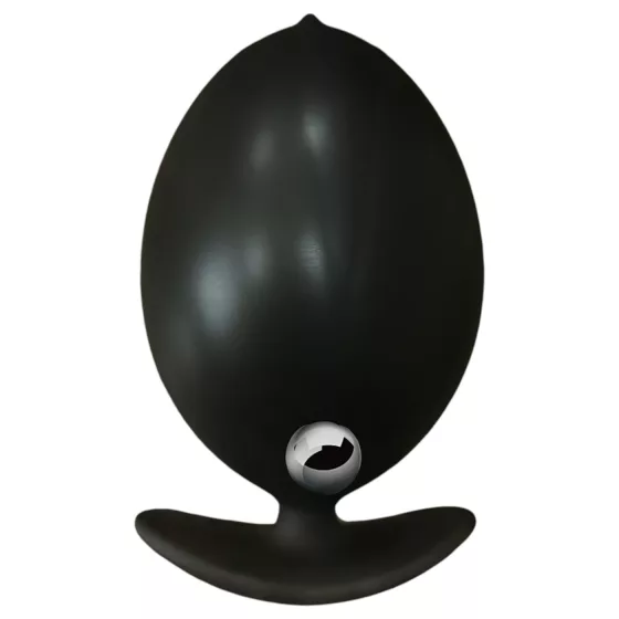 Kangvo - magnetic inflatable anal plug with roller ball (black)