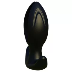 Kangvo - magnetic, inflatable ribbed anal plug (black)