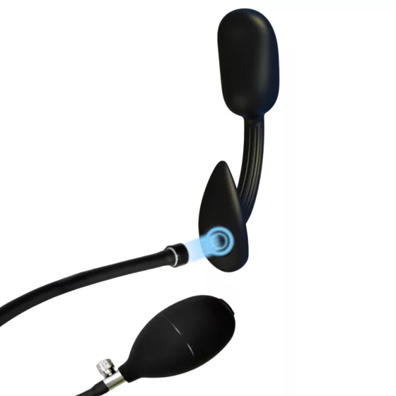 Kangvo - magnetic prostate massager anal plug with roller ball (black)