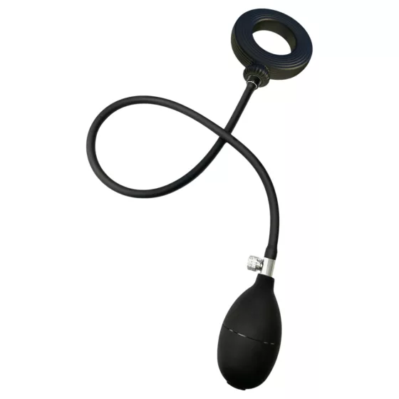 Kangvo - magnetic inflatable penis ring (black)