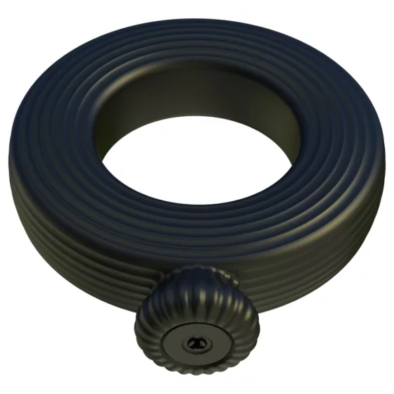 Kangvo - magnetic inflatable penis ring (black)