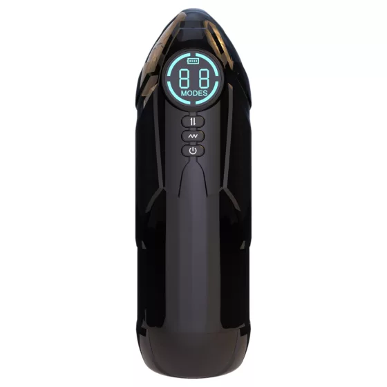 Mroow - automatic stroking vibrating masturbator (black)