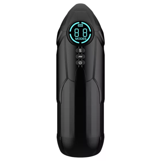 Mroow - automatic stroking vibrating masturbator (black)