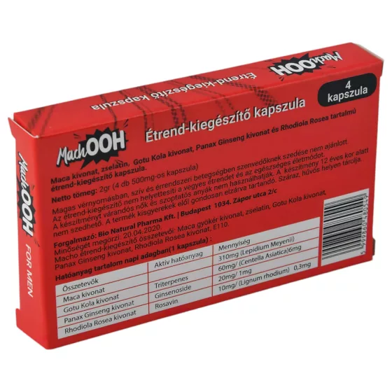 MachOOH Dietary Supplement Capsules for Men (4-pack)