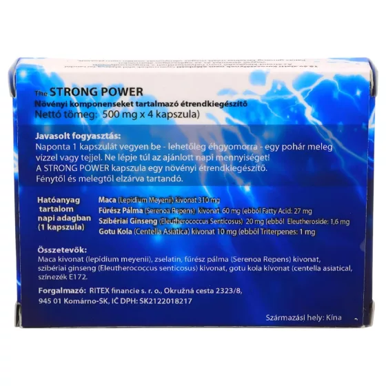 Strong Power Plus - Dietary Supplement Capsules for Men (4 pcs)