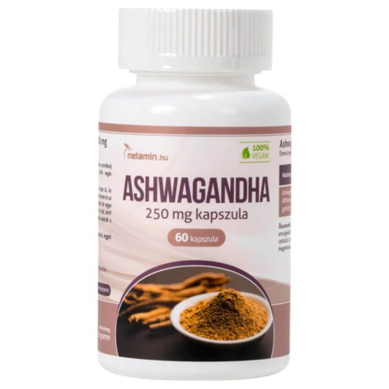 Netamin Ashwagandha 250mg - Dietary Supplement Capsules (60 Count)