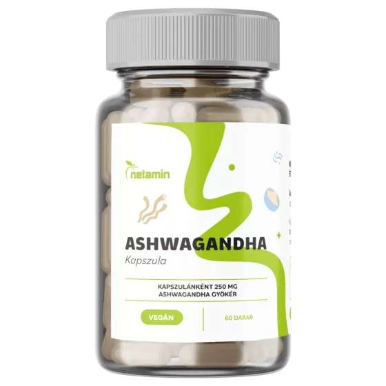 Netamin Ashwagandha 250mg - Dietary Supplement Capsules (60 Count)