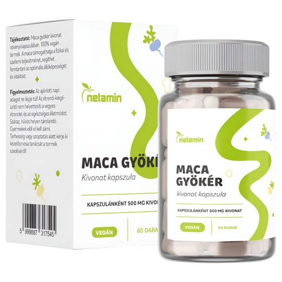 Netamin Maca 500 mg - Dietary Supplement Capsules (60 count)