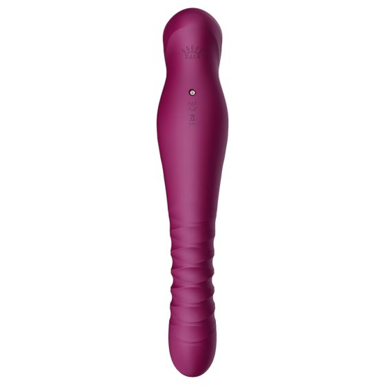 ZALO King - Rechargeable, Waterproof Thrusting Vibrator (Purple)