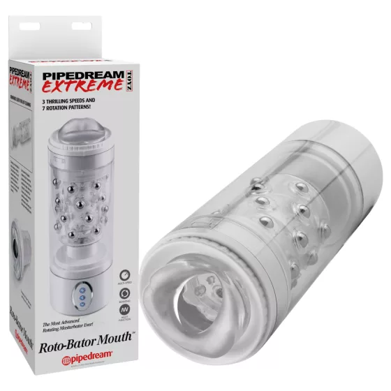 PDX Roto-Bator - Vibrating Oral Pleasure Device (White)