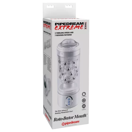PDX Roto-Bator - Vibrating Oral Pleasure Device (White)