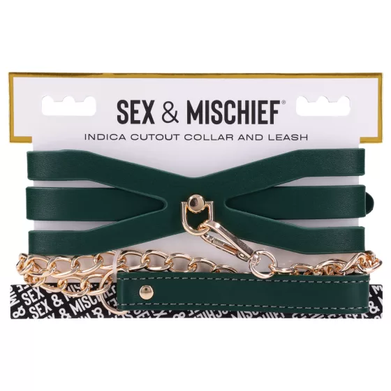 Sportsheets - Collar with Leash (Green)