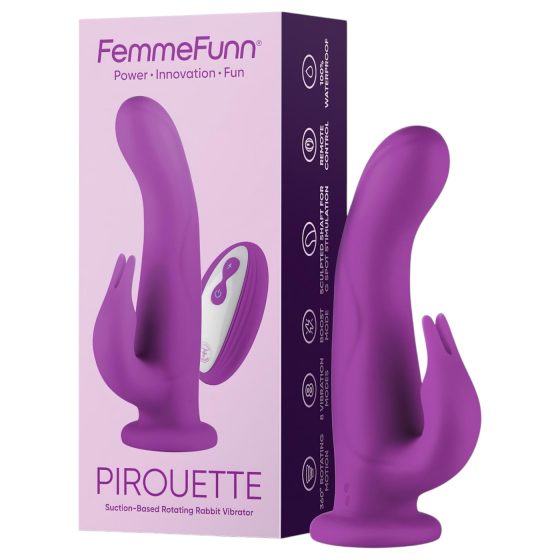 FemmeFunn Pirouette - Rechargeable, Premium Radio-Controlled Vibrator (Purple)