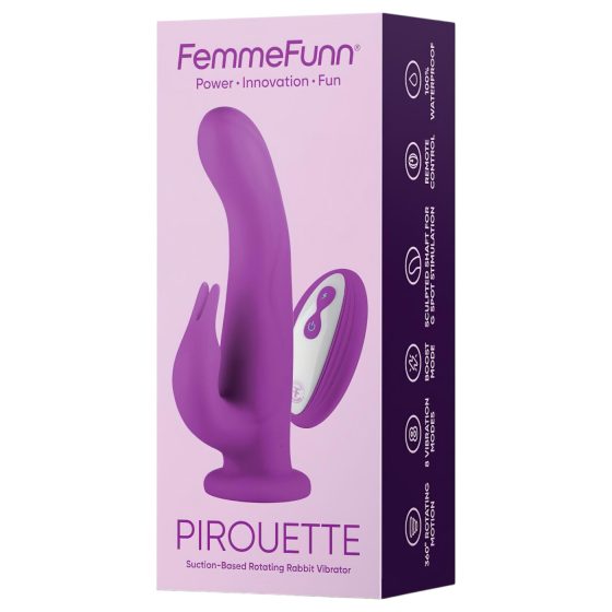 FemmeFunn Pirouette - Rechargeable, Premium Radio-Controlled Vibrator (Purple)