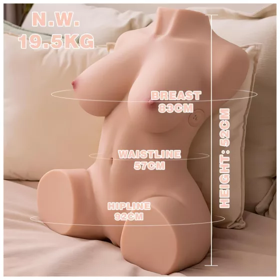 XISE Dania - Lifelike Torso Masturbator with Thrusting Feature (Natural)