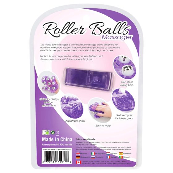 Roller Balls Massager - Hand Attachment (Purple)