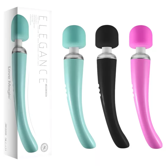 Love Magic Elegance Wand - Rechargeable, Massaging Vibrator (Black)