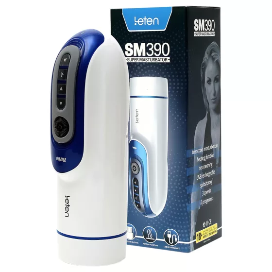 Leten SM390 - Moaning, Warming Masturbator (White)