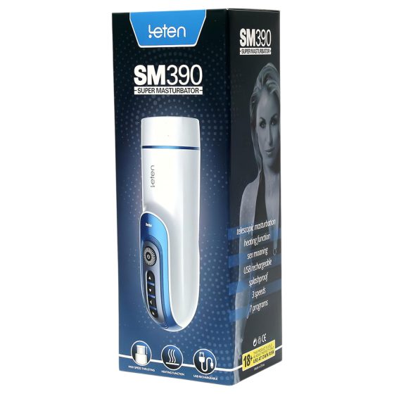 Leten SM390 - Moaning, Warming Masturbator (White)