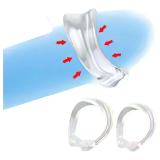 Silicone glans ring - for ejaculation delay (transparent)