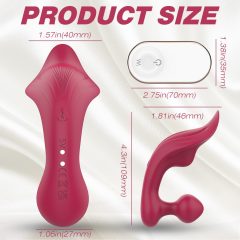   Sex HD Chomper - Rechargeable, Waterproof Clitoral and Anal Vibrator (Red)
