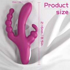   Sex HD Joker - Rechargeable, Waterproof Triple Vibrator (Purple)