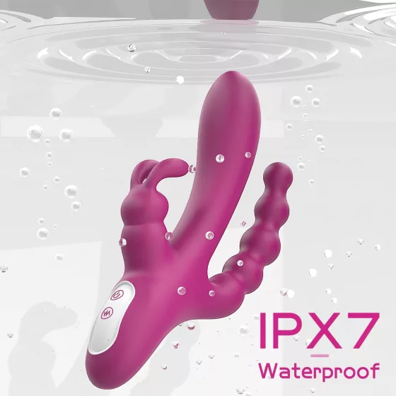 Sex HD Joker - Rechargeable, Waterproof Triple Vibrator (Purple)