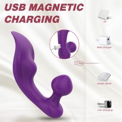   Sex HD Chomper - Rechargeable, Waterproof Clitoral and Anal Vibrator (Purple)