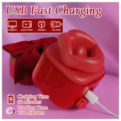 SEX HD Lovely Kiss - Licking-Sucking Vibrator (Red)