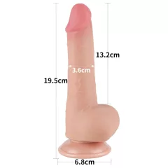   Lovetoy Sliding-Skin - Suction Cup Dual-Layer Dildo - 7.7 (Natural)"