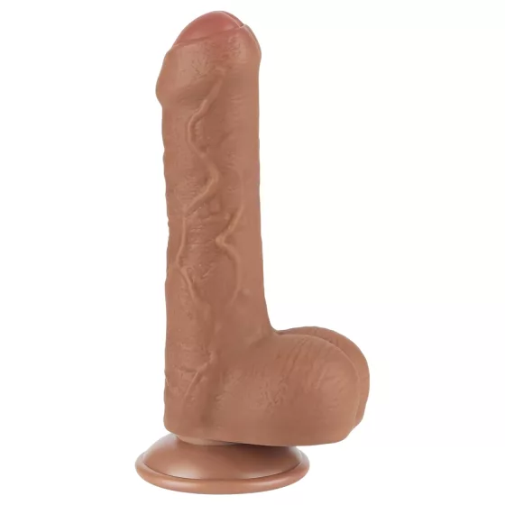 Lovetoy Sliding-Skin - Twin-Layer Dildo with Balls - 7.2 (Natural)"