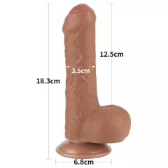   Lovetoy Sliding-Skin - Twin-Layer Dildo with Balls - 7.2 (Natural)"