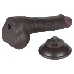   Lovetoy Sliding-Skin - Dual-Layer Testicle Dildo - 19.5cm (Brown)
