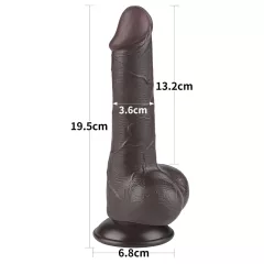   Lovetoy Sliding-Skin - Dual-Layer Testicle Dildo - 19.5cm (Brown)