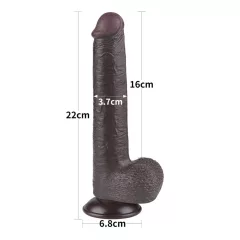   Lovetoy Sliding-Skin - Suction Cup Double-Layer Dildo - 20.8cm (Brown)